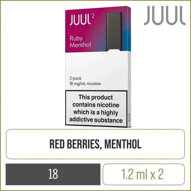 JUUL 2 POD RUBY MENTHOL 18MG