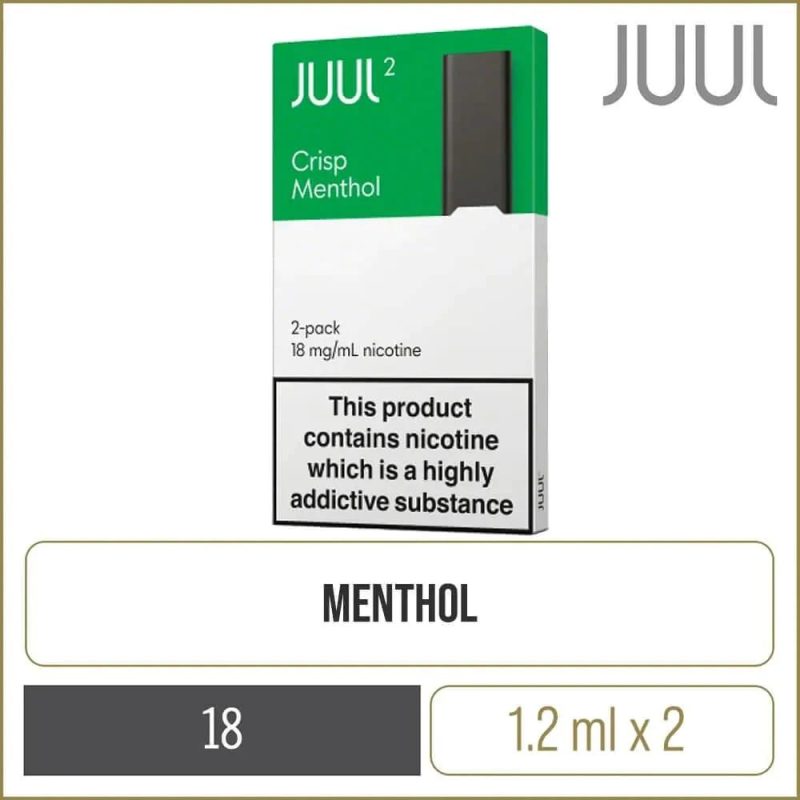 JUUL 2 POD CRISP MENTHOL 18MG