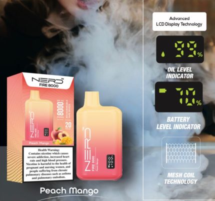 NERD FIRE PEACH MANGO 8000 PUFFS 20MG