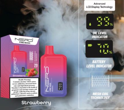 NERD FIRE STRAWBERRY 8000 PUFFS 20MG