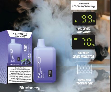 NERD FIRE BLUEBERRY 8000 PUFFS 20MG