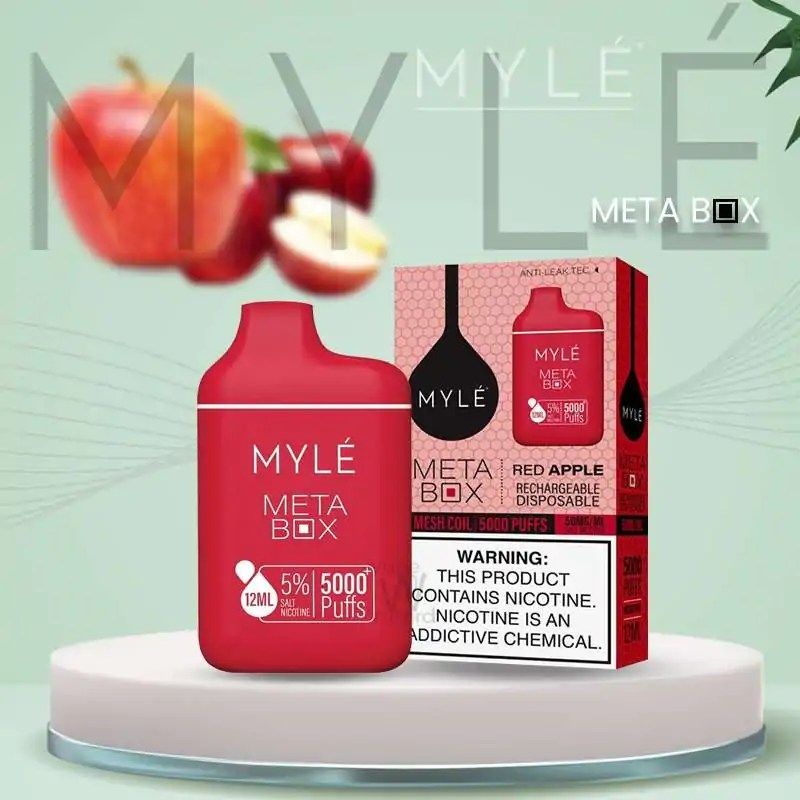 MYLE META BOX RED APPLE ICE 5000 PUFFS