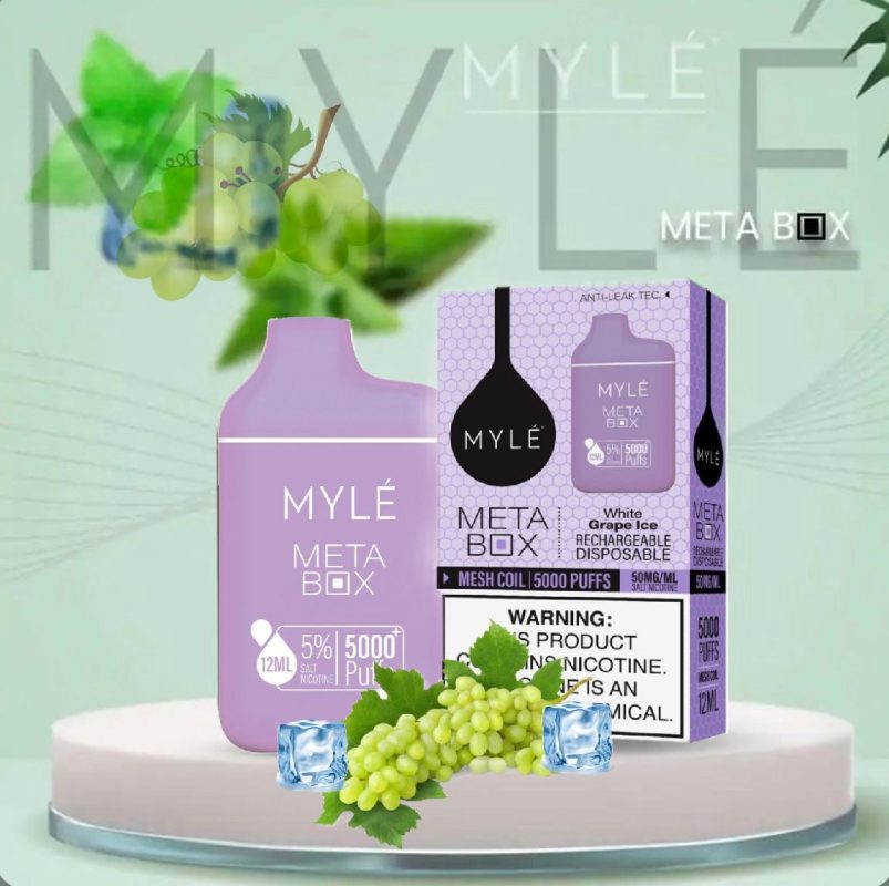 MYLE META BOX WHITE GRAPE ICE 5000 PUFFS