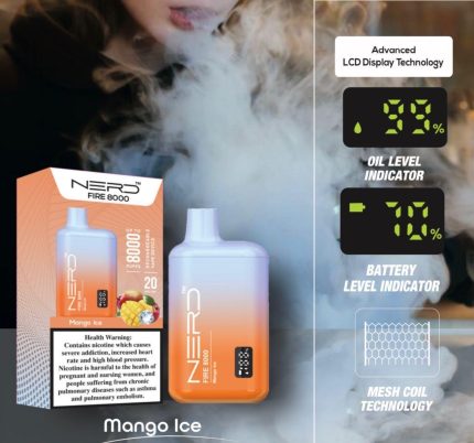 NERD FIRE MANGO ICE 8000 PUFFS 20MG